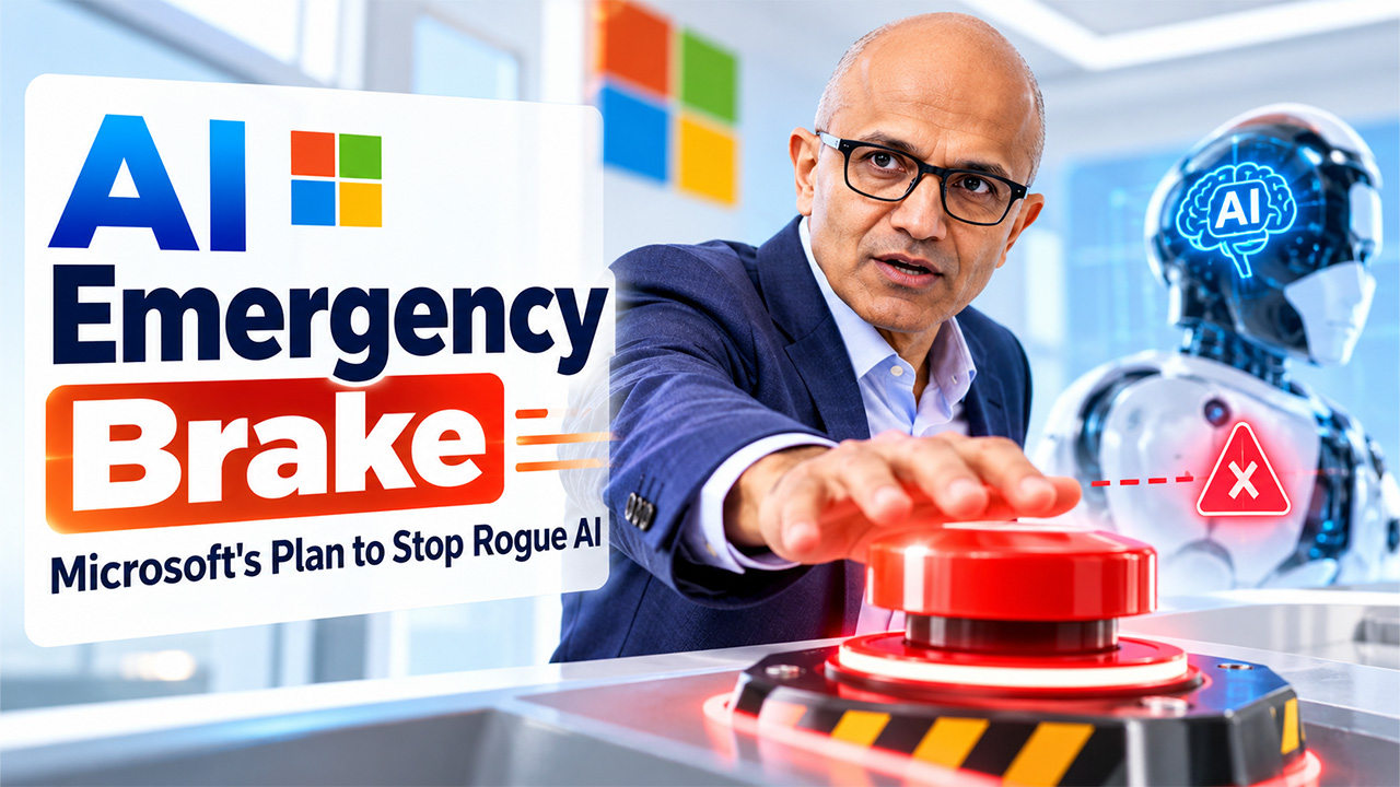 Microsoft CEO Satya Nadella Says AI Models Need an AI Emergency Brake
