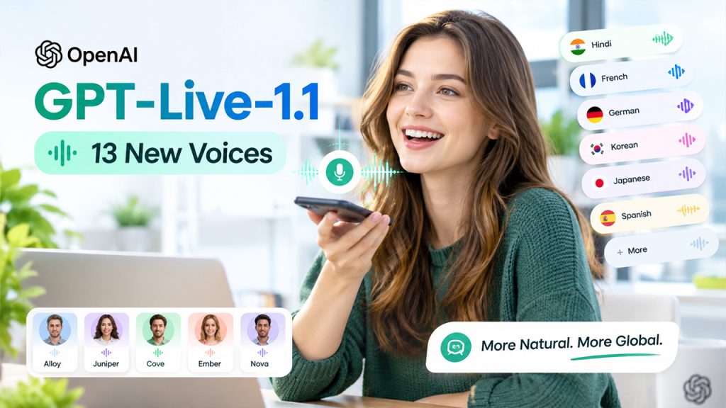 OpenAI Introduces GPT-Live-1.1 With 13 Additional Voices and Improved Accents