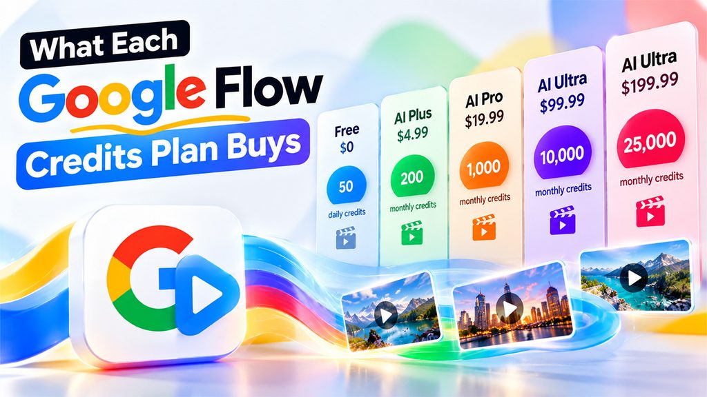 What Each Google Flow Credits Plan Buys
